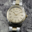 オイスター 腕時計（メンズ） ロレックス ROLEX オイスターパーペチュアル Ref.1005 アンティーク 1967年 ヴィンテージ 時計 フルーテッドベゼル YG コンビ Cal.1570
