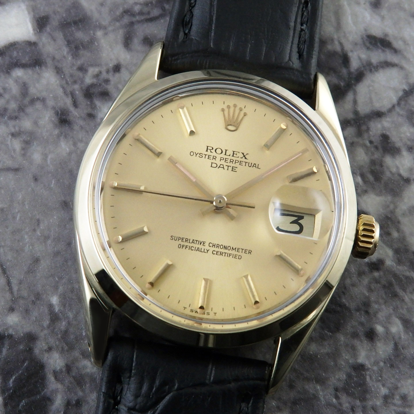 オイスター 腕時計（メンズ） ROLEX オイスターパーペチュアルデイト シャンパンダイヤル 1972年 アンティーク ロレックス ヴィンテージ 自動巻 腕時計