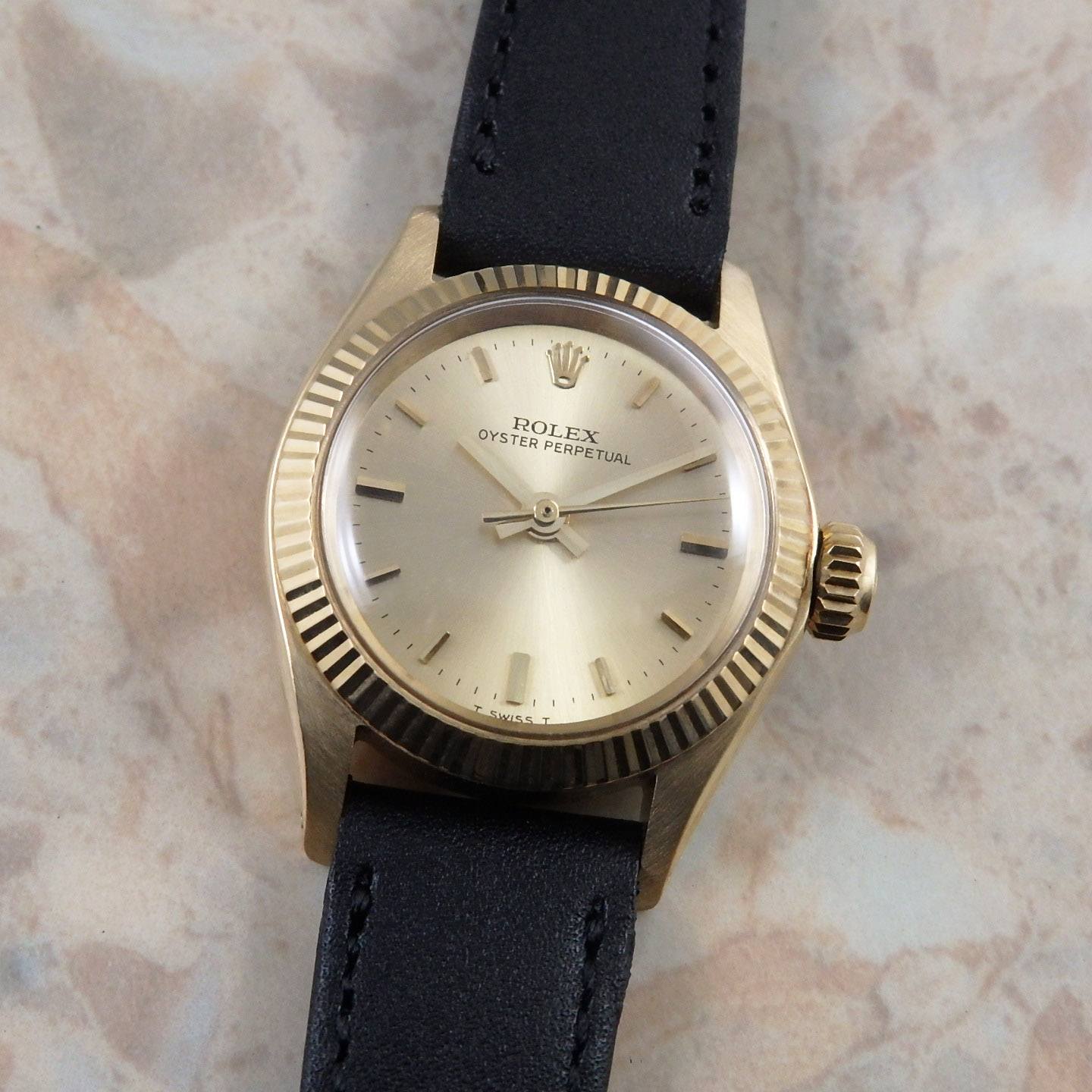 ロレックス オイスター パーペチュアル 6619 YG 金無垢 ROLEX OYSTER PERPETUAL レディースアンティークウォッチ ノンデイト 1965年 ヴィンテージ時計