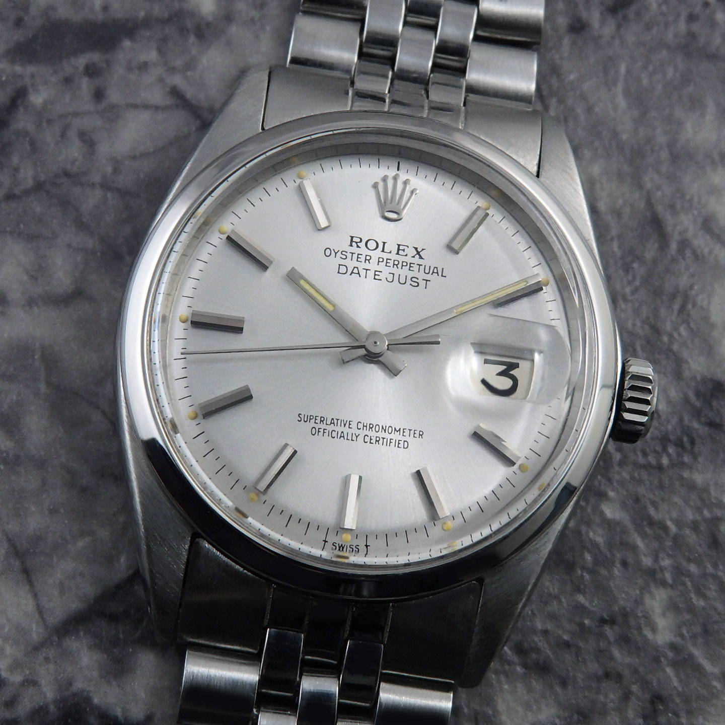 デイトジャスト 腕時計（メンズ） ROLEX アンティーク ヴィンテージ デイトジャスト Ref.1600 スムースベゼル 1967年 Cal.1570 自動巻 ロレックス