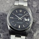 ロレックス オイスターパーペチュアルデイト 1500 ブラックダイヤル 1970年製 黒文字盤 Cal.1570 ROLEX アンティーク ヴィンテージ腕時計(2)