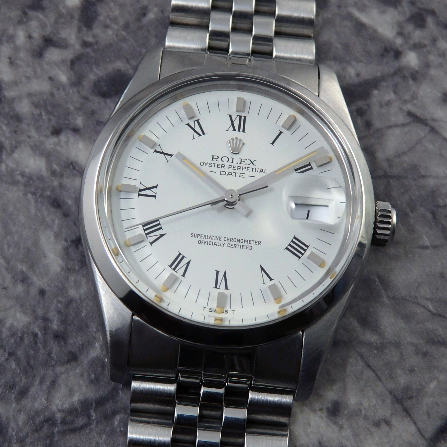 Rakuten - ROLEX オイスターパーペチュアル デイト REF.15000 1981年製 BUCHERER ギャランティ ロレックス ヴィンテージ アンティーク 白文字盤 自動巻式 腕時計