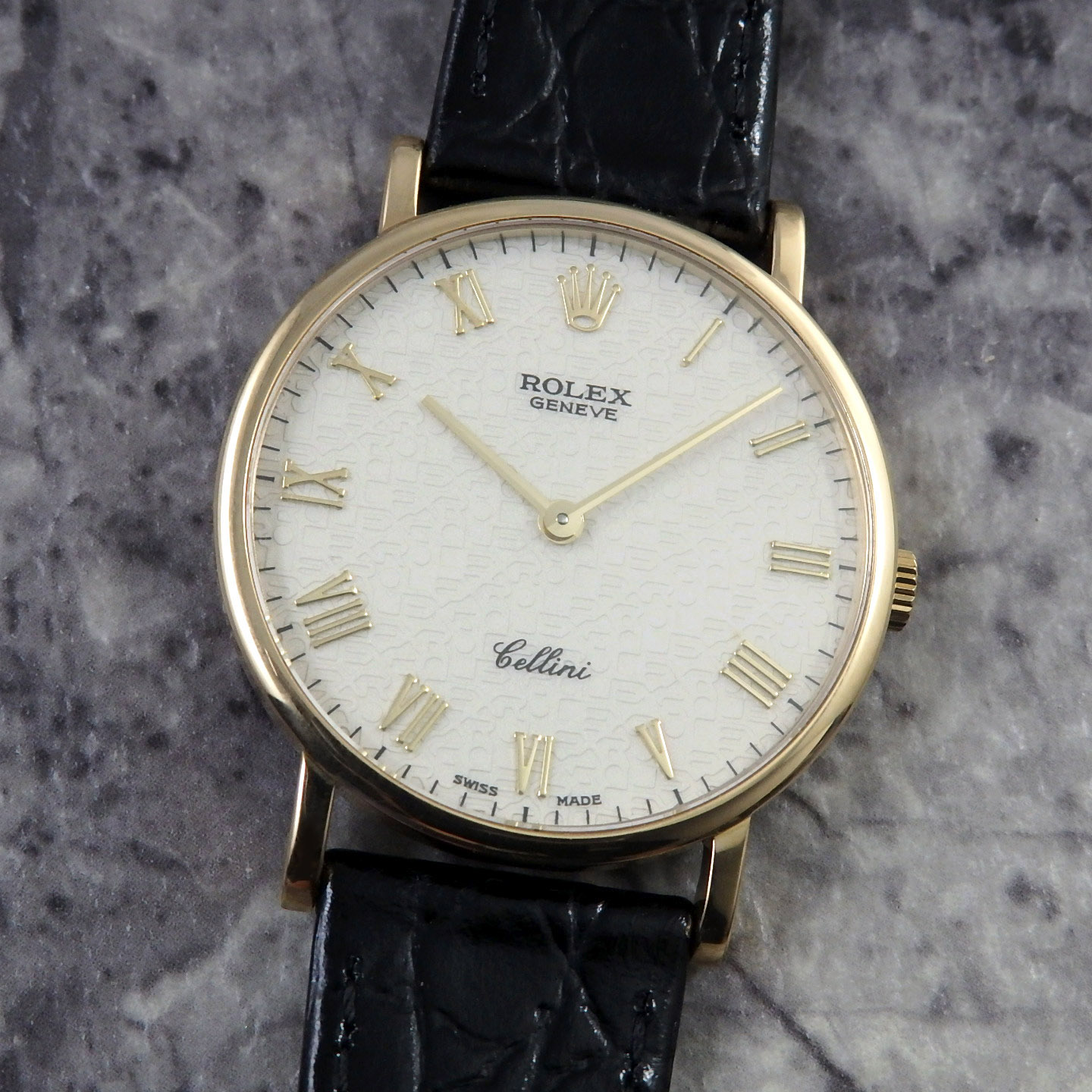 ロレックス チェリーニ 5112 アイボリー コンピューター文字盤 ローマインデックス 18K YG ROLEX Cellini ヴィンテージ 18金無垢 イエローゴールド 1994年