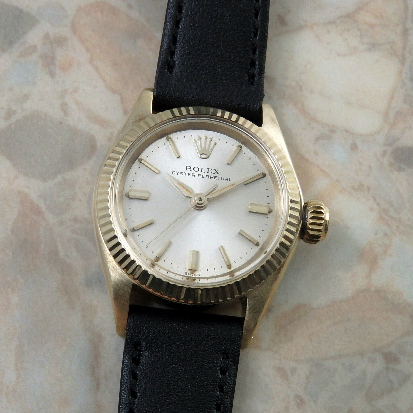 ROLEX レディース 金無垢 YG ヴィンテージ オイスターパーペチュアル ノンデイト 1962年 ロレックス K14 イエローゴール アンティーク腕時計