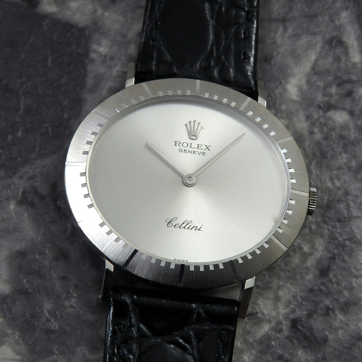 ロレックス チェリーニ Ref.4083 オーバル 希少 18KWG ROLEX Cellini ヴィンテージ 18金無垢 ホワイトゴールド アンティーク 1974年 メンズ WG