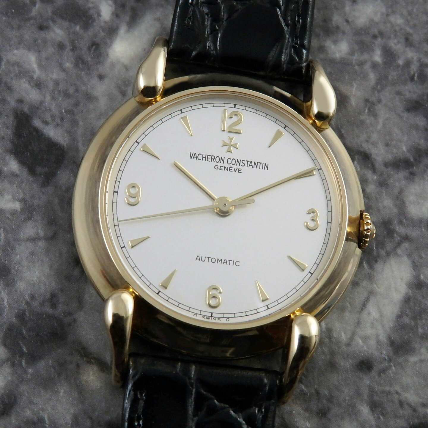 ヴァシュロン・コンスタンタン VACHERON CONSTANTIN 48001 ノスタルジー Nostalgie 金無垢 YG イエロー ゴールド 自動巻き ヴィンテージ時計