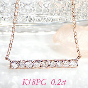 k18YG/WG/PG【0.20ct】ストレートライン ダイヤモンド ネックレスかわいい 人気 ネックレス ダイヤモンド ラインネックレス ダイヤペンダント 18金 18k ホワイト イエロー ピンク 0.2カラット バーネックレス 送料無料 代引手数料無料 品質保証書