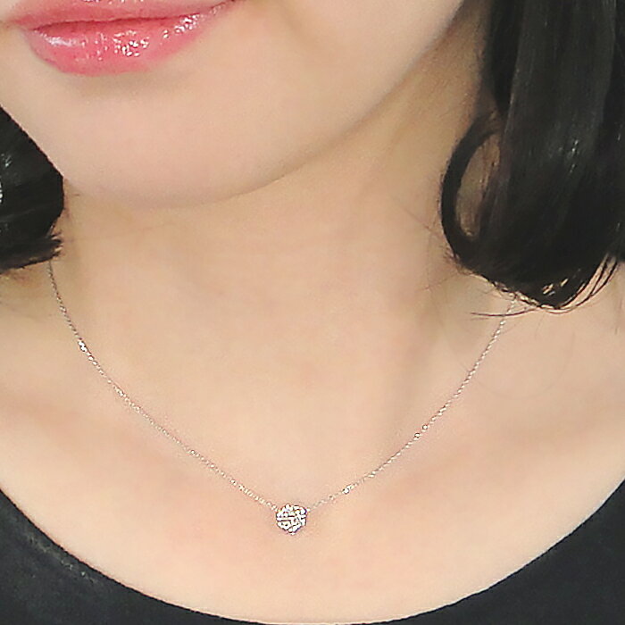 Pt900【0.27ct】フラワーモチーフ ダイヤモンド ネックレスかわいい 人気 ネックレ...