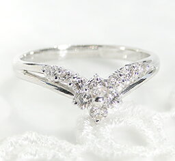 jewelry shop BeJ 指輪 pt900【0.3ct 】 フラワーダイヤモンド リング