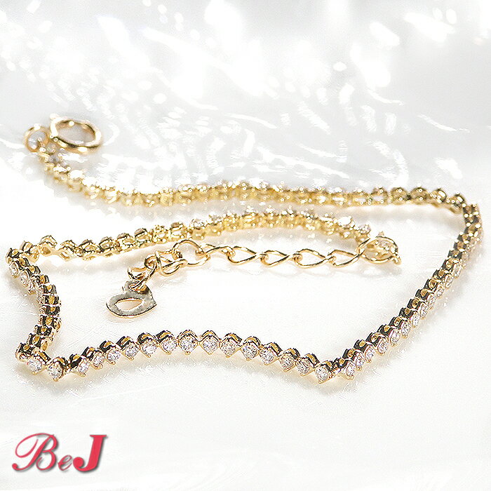 ファッション ジュエリー アクセサリー レディース ブレスレット イエローゴールド ホワイトゴールド ピンクゴールド テニスブレスレット K18 ダイヤモンド ダイア 0.5カラット 0.5ct 代引手数料無料 送料無料 品質保証書 4月誕生石 プレゼント
