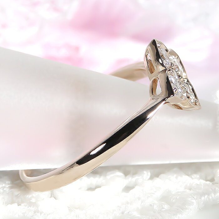 K18YG/PG/WG【0.30ct】フラワー ダイヤモンド リング送料無料 代引手数料無料 品質...