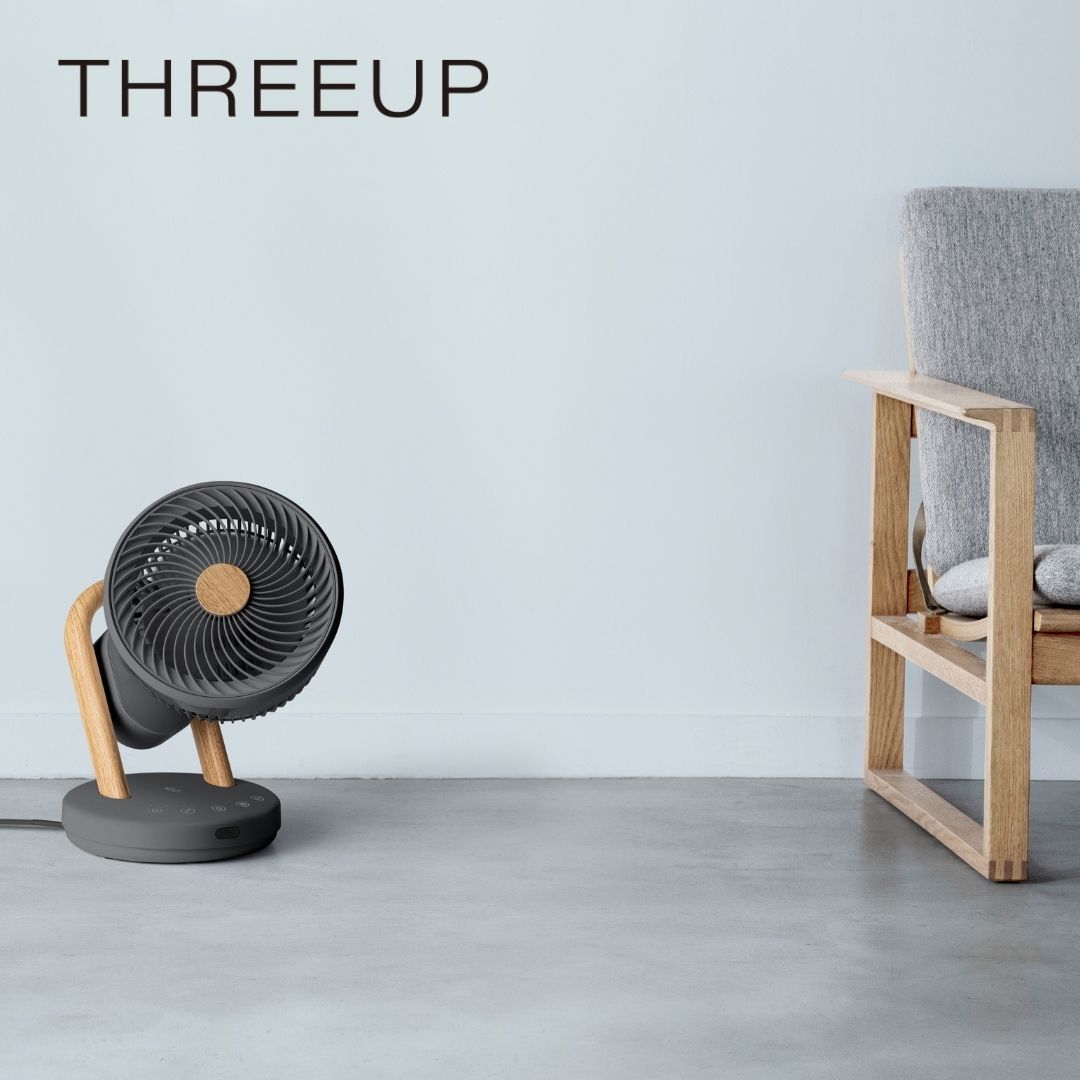 【POINT10倍】THREEUP（スリーアップ）WOOD STYLE 3Dスイングサーキュレーター360【宅配便対象】】サーキュレーター おしゃれ 部屋干し 首振り リビング ファン 扇風機 自動のサムネイル