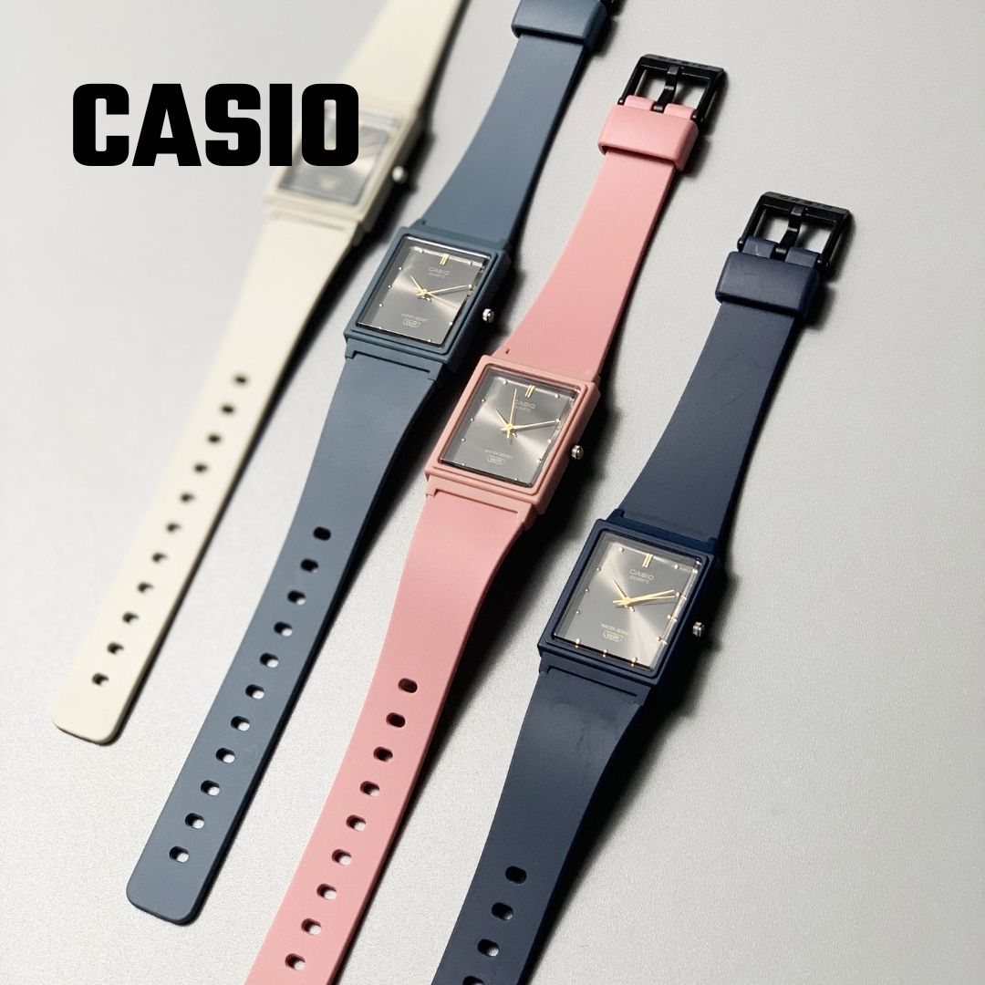 楽天awesome COLLECT【POINT10倍】CASIO（カシオ）くすみスクエア ウォッチ【宅配便対象】腕時計 メンズ レディース おしゃれ アナログ カジュアル シリコン ファッション