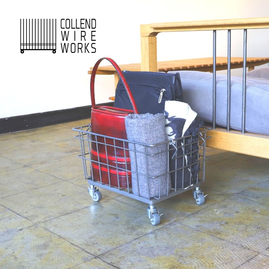 【POINT10倍】COLLEND（コレンド）WIREWORKS ワイヤーバスケットトロリー　15L【宅配便対象】収納 キャスター付き ワゴン おしゃれ インテリア インダストリアル