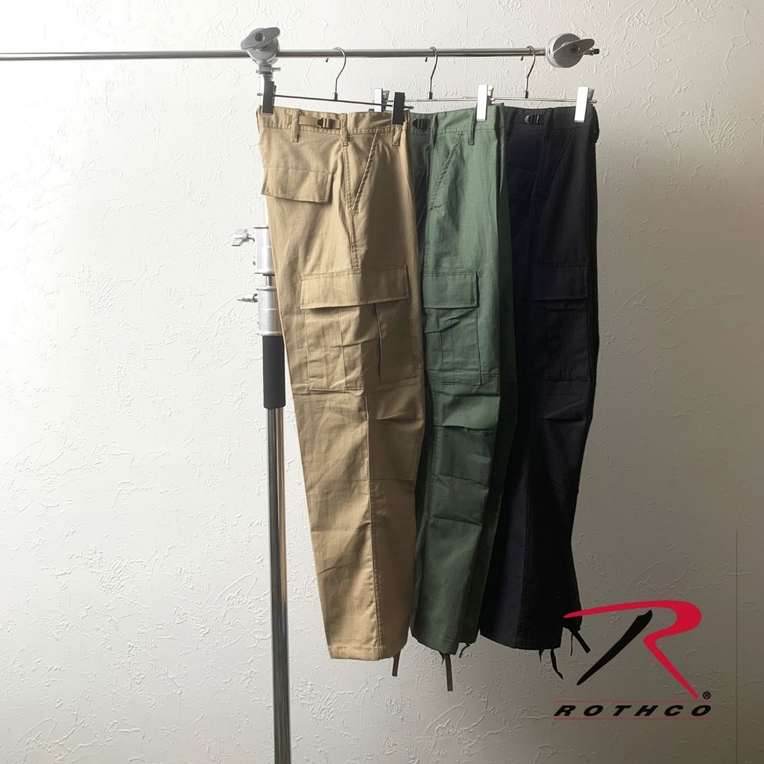 5日限定！エントリーで最大ポイント100％還元！Rothco（ロスコ）ショートレングス カーゴパンツ Rip-Stop BDU Pantsパンツ 軍パン 6ポケットパンツ ミリタリー ウエストアジャスター メンズ 送料無料