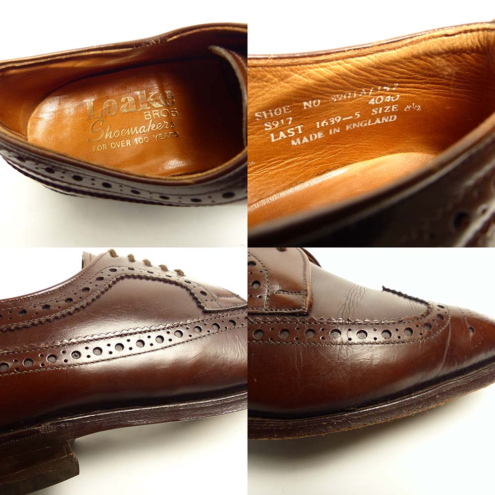 英国製 Loake / ローク 1639 ウイングチップシューズ　UK 8 1/2(27cm相当)(メンズ)【中古】【送料無料】