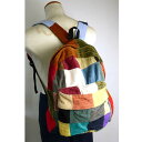 コーデュロイ パッチワークリュック / バックパック【中古】
