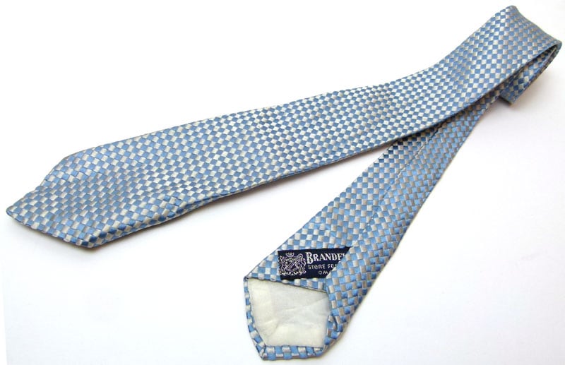 BRANDEISブロックチェック ネクタイ ( メンズ )(水色)【中古】