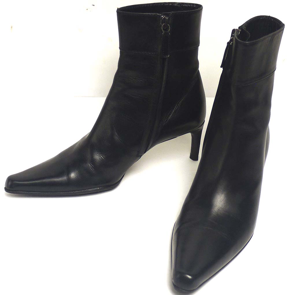 イタリア製 Ralph Lauren /ラルフローレン ポインテッドトゥ ヒールブール / ブーティ 6B(23cm相当)【..