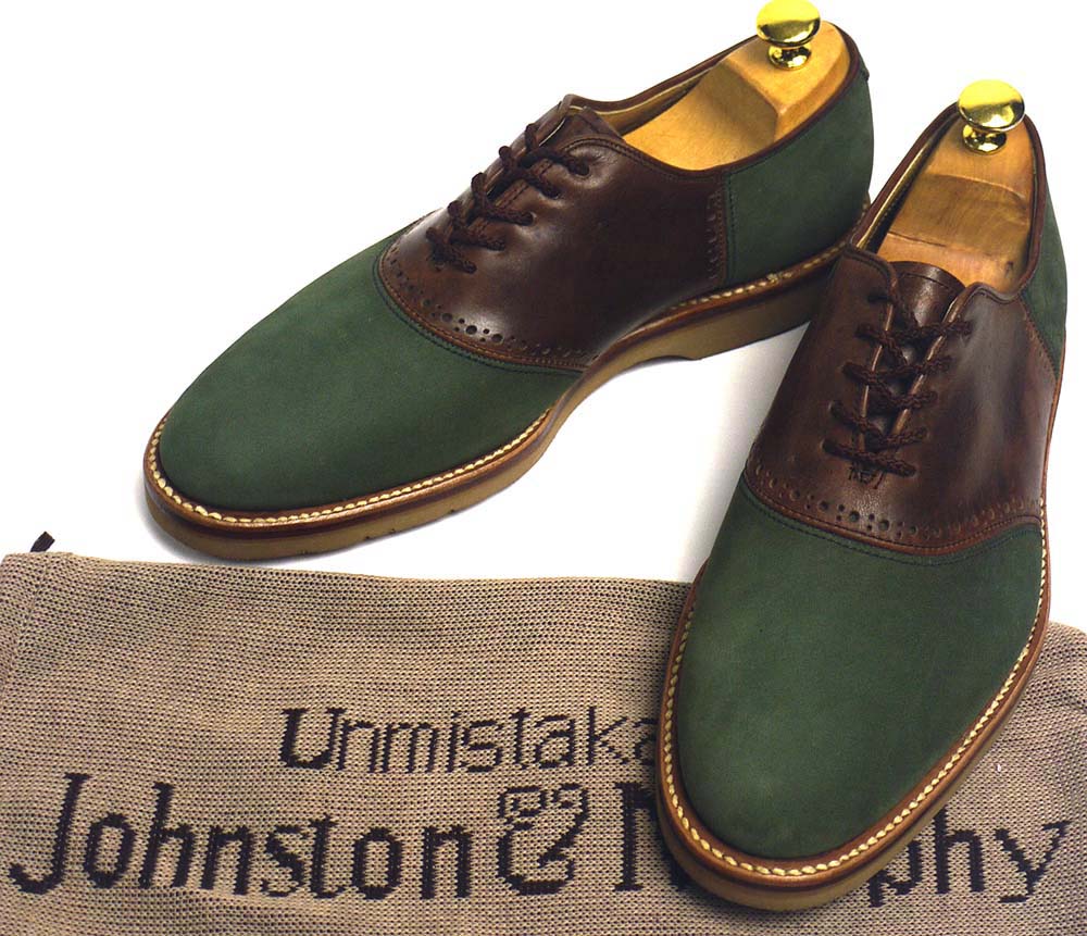 【未使用】Johnston & Murphy / ジョンストン＆マーフィー コンビレザーサドルシューズ US8(26cm相当)(..