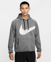 NIKE(ナイキ) メンズ Therma-FIT プルオーバー フィットネスパーカー FZ1073 Col.010 ブラック/ヘザー/ブラック/ホワイト(EC)