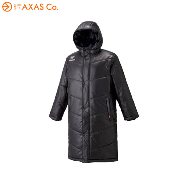 【アウトレット】 hummel(ヒュンメル) 中綿ロングコート(HAW8081) Col.90 ブラック Size:S-M ▲41