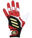 adidas(アディダス) ジュニア バッティンググローブ 両手用?LBG901 Col.6411 レッド/ホワイト サイズ JL