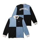 \楽天スーパーSALE期間中、エントリーでポイント10倍!/NEWERA(ニューエラ) 【ゴルフ】長袖 ラグビーシャツ ヘビーウェイト ブロック 1432640...