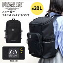 SNOOPY デイパック フェイス BOX ポリ リュック 28 L スヌーピー 通勤 通学 クロ ブラック 黒 大きい 大きめ 大容量 中 高 校生 JK かわいい おしゃれ Dパック シンプル 【通学リュック】(4)