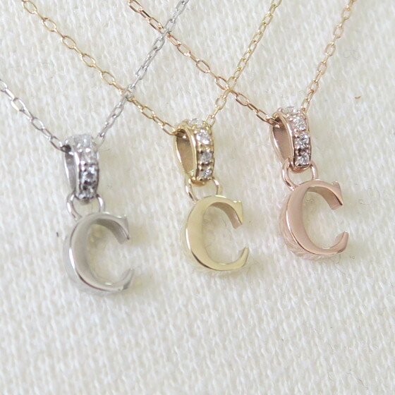 イニシャルネックレス Pt900 0.02ct ダイヤモンド イニシャル C ネックレス ペンダント【送料無料】ダイア 送料無料 品質保証書 ギフト プレゼント プラチナ ダイアモンド イニシャルネックレス イニシャルペンダント ダイヤペンダント