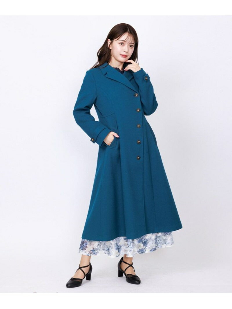 【SALE/50%OFF】連釦テーラーカラーコート axes femme アクシーズファム ジャケット・アウター その他のジャケット・アウター ブルー グレー ...