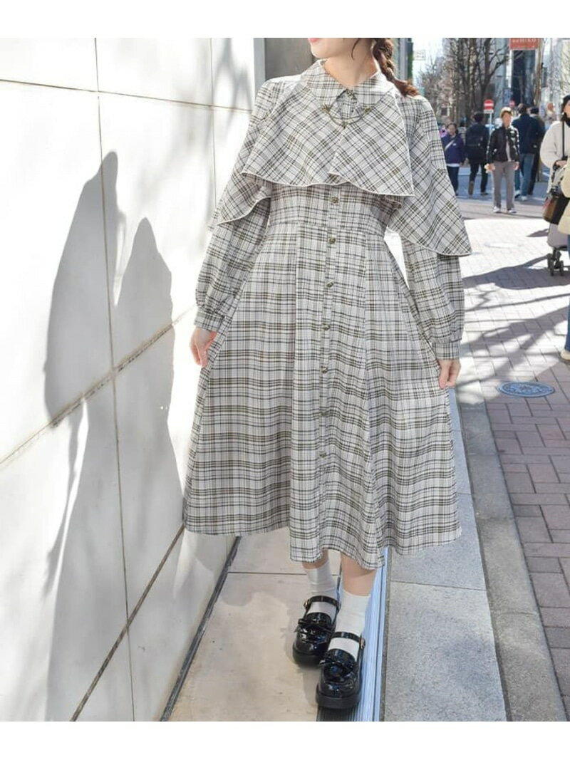 ケープ風フリルワンピースaxesf...