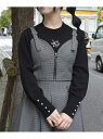 【SALE/22%OFF】ベルトデザインジップビスチェ axes femme アクシーズファム トップス ベスト・ジレ ブラック ブラウン グレー【RBA_E】...