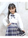 【SALE/20%OFF】チェックリボンブラウス axes femme kids アクシーズファム トップス シャツ・ブラウス ネイビー レッド【RBA_E】[...