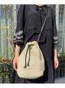 【SALE/12%OFF】透かし編み巾着バケツバッグ axes femme アクシーズファム バッグ ボストンバッグ ベージュ ブラウン【RBA_E】[Raku...