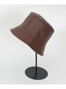 【SALE/40%OFF】レザー風バケットハット axes femme アクシーズファム 帽子 ハット ブラウン ホワイト ブラック【RBA_E】[Rakute...