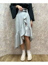 【SALE/57%OFF】アシメフリルマーメイドスカート axes femme POETIQUE アクシーズファム スカート その他のスカート グレー ブラック...