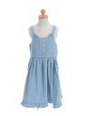 ネコモチーフデニムジャンスカ axes femme kids アクシーズファム ワンピース・ドレス ワンピース ブルー【送料無料】[Rakuten Fashio...