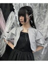 【SALE/54%OFF】フリル半袖ショートボレロ axes femme POETIQUE アクシーズファム トップス ベスト・ジレ ネイビー グレー ブラック...
