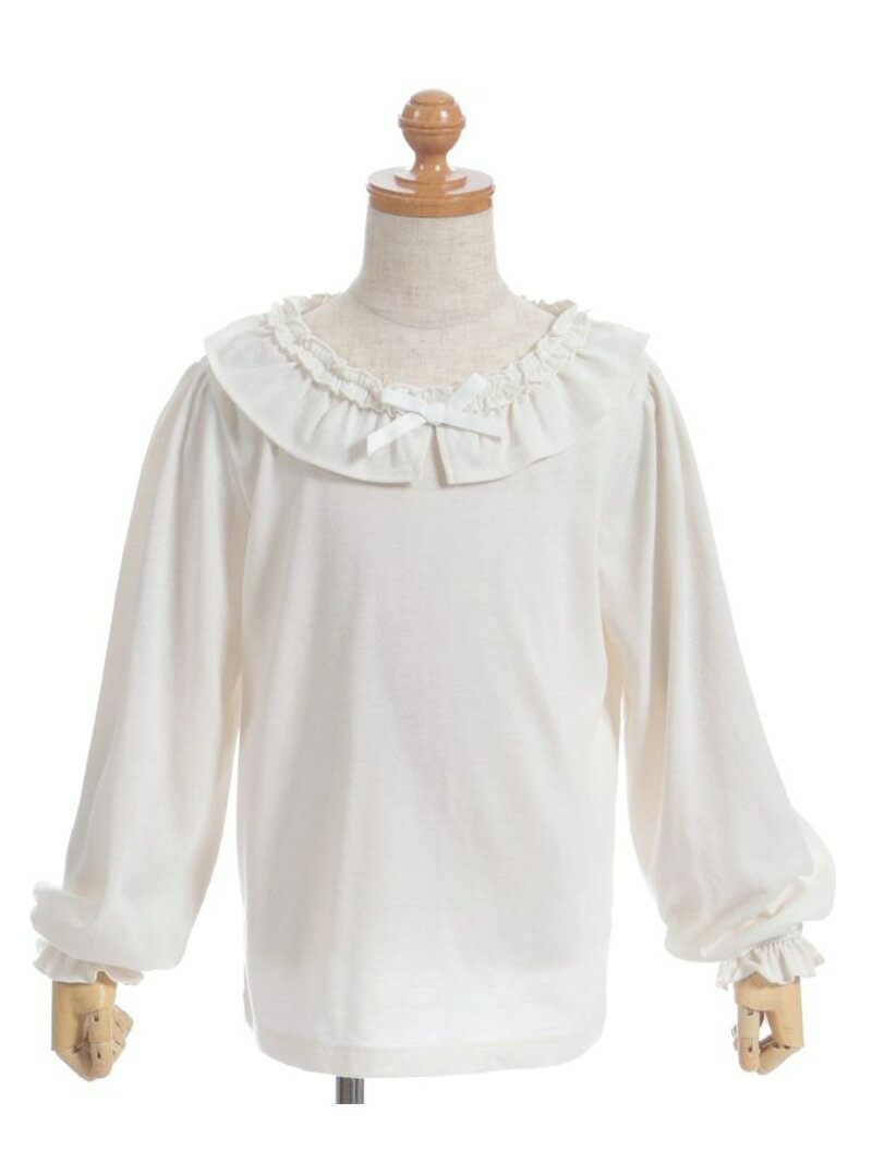 リボン*フリルトップス axes femme kids アクシーズファム トップス カットソー・Tシャツ ベージュ[Rakuten Fashion]