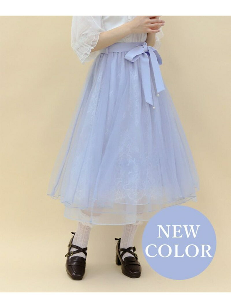 レース*チュールスカート axes femme POETIQUE アクシーズファム スカート その他のスカート パープル ブルー グリーン ホワイト ピンク【送料無料】[Rakuten Fashion]のサムネイル