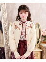 フラワーガーデン刺繍カーディガン axes femme アクシーズファム トップス カーディガン ピンク グレー ホワイト【送料無料】[Rakuten Fash...