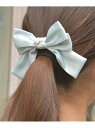 【SALE/20%OFF】巻き薔薇リボンヘアクリップ axes femme アクシーズファム ファッション雑貨 チャーム・キーチェーン グリーン ピンク ホワイ...