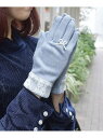 【SALE/20%OFF】リング風リボン付スエード手袋 axes femme アクシーズファム ファッション雑貨 手袋 ベージュ ブルー【RBA_E】[Raku...