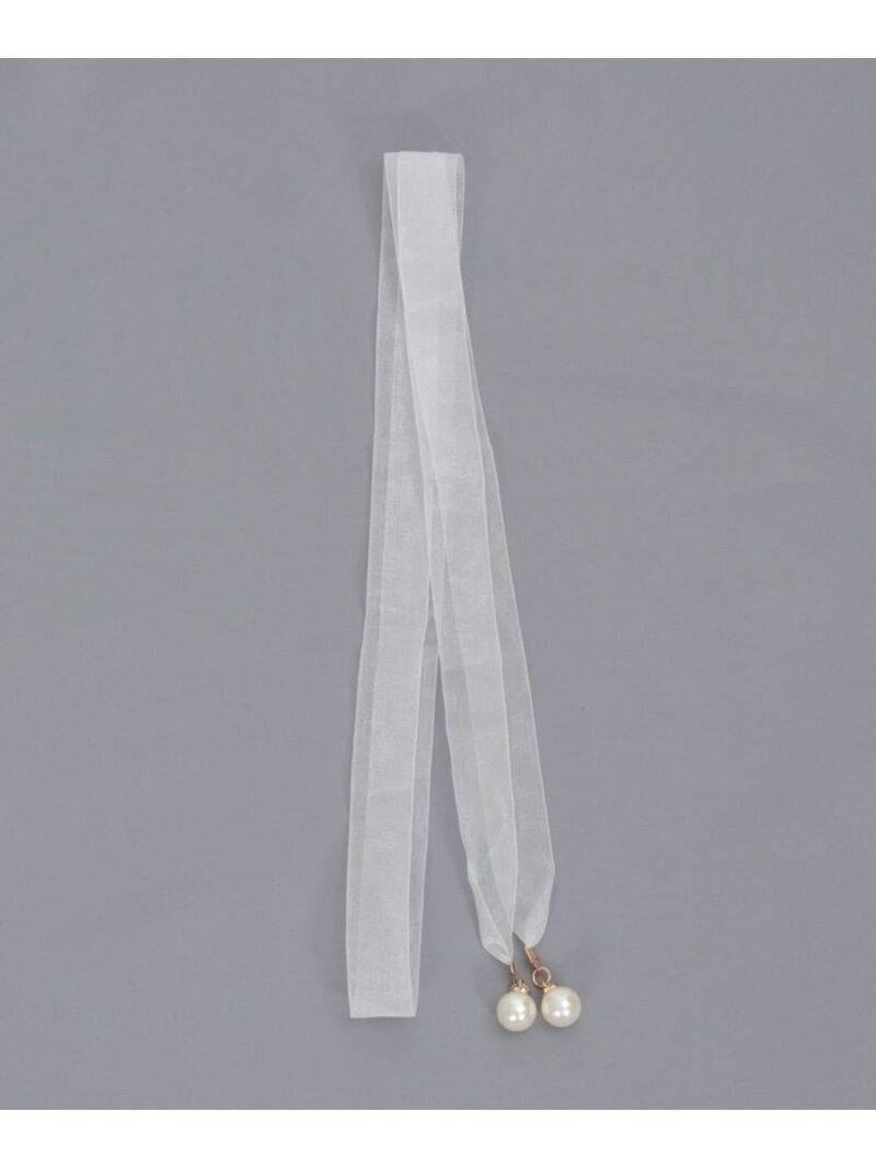 【SALE／20%OFF】オーガンジーマルチリボン axes femme アクシーズファム ファッション雑貨 ベルト ホワイト ブラック【RBA_E】[Rakuten Fashion]