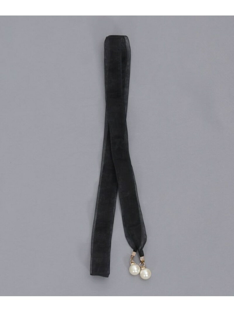 【SALE／20%OFF】オーガンジーマルチリボン axes femme アクシーズファム ファッション雑貨 ベルト ホワイト ブラック【RBA_E】[Rakuten Fashion]