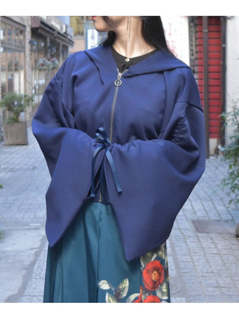 【SALE/50%OFF】ドロストスリーブパーカー axes femme アクシーズファム トップス カーディガン ブラック ネイビー【RBA_E】[Rakut...