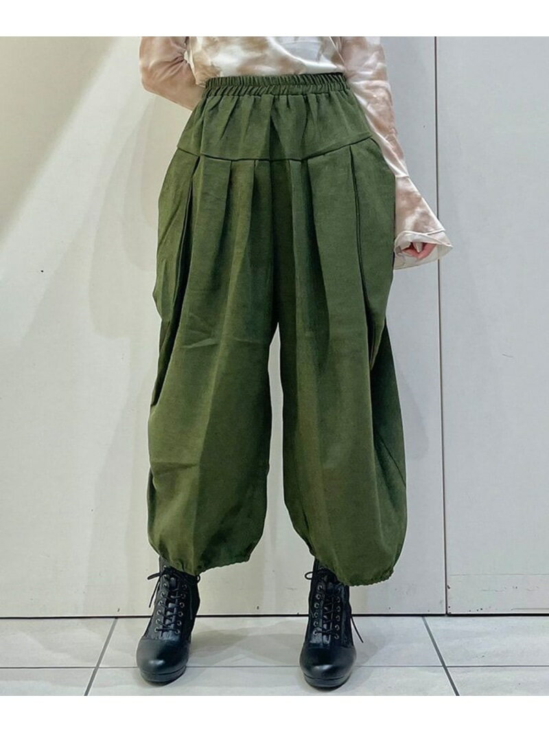 【SALE／25%OFF】変型タックパンツ axes femme アクシーズファム パンツ その他のパンツ ブラック カーキグリーン ブラウン【RBA_E】[Rakuten Fashion]