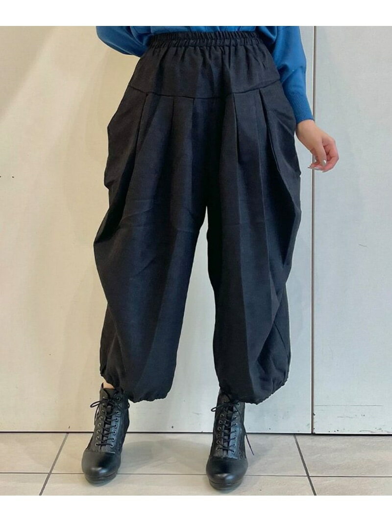 【SALE／25%OFF】変型タックパンツ axes femme アクシーズファム パンツ その他のパンツ ブラック カーキグリーン ブラウン【RBA_E】[Rakuten Fashion]