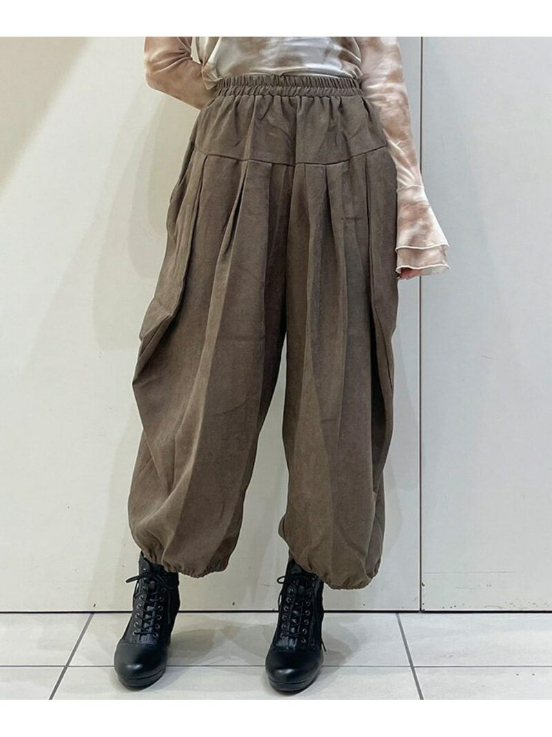 【SALE／25%OFF】変型タックパンツ axes femme アクシーズファム パンツ その他のパンツ ブラック カーキグリーン ブラウン【RBA_E】[Rakuten Fashion]